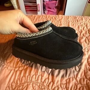 UGG Black Suede Slip-On Shoes